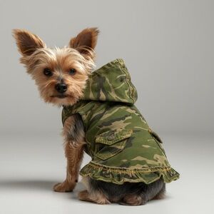 *Camouflage Dog Hoodie Dress